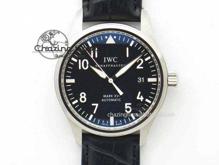 MIROTIME 1221 Pilot Chrono Spitfire IW387903 SS ZF 1:1 Best Edition Black Dial on Brown Leather Strap A OdorResistant 7127